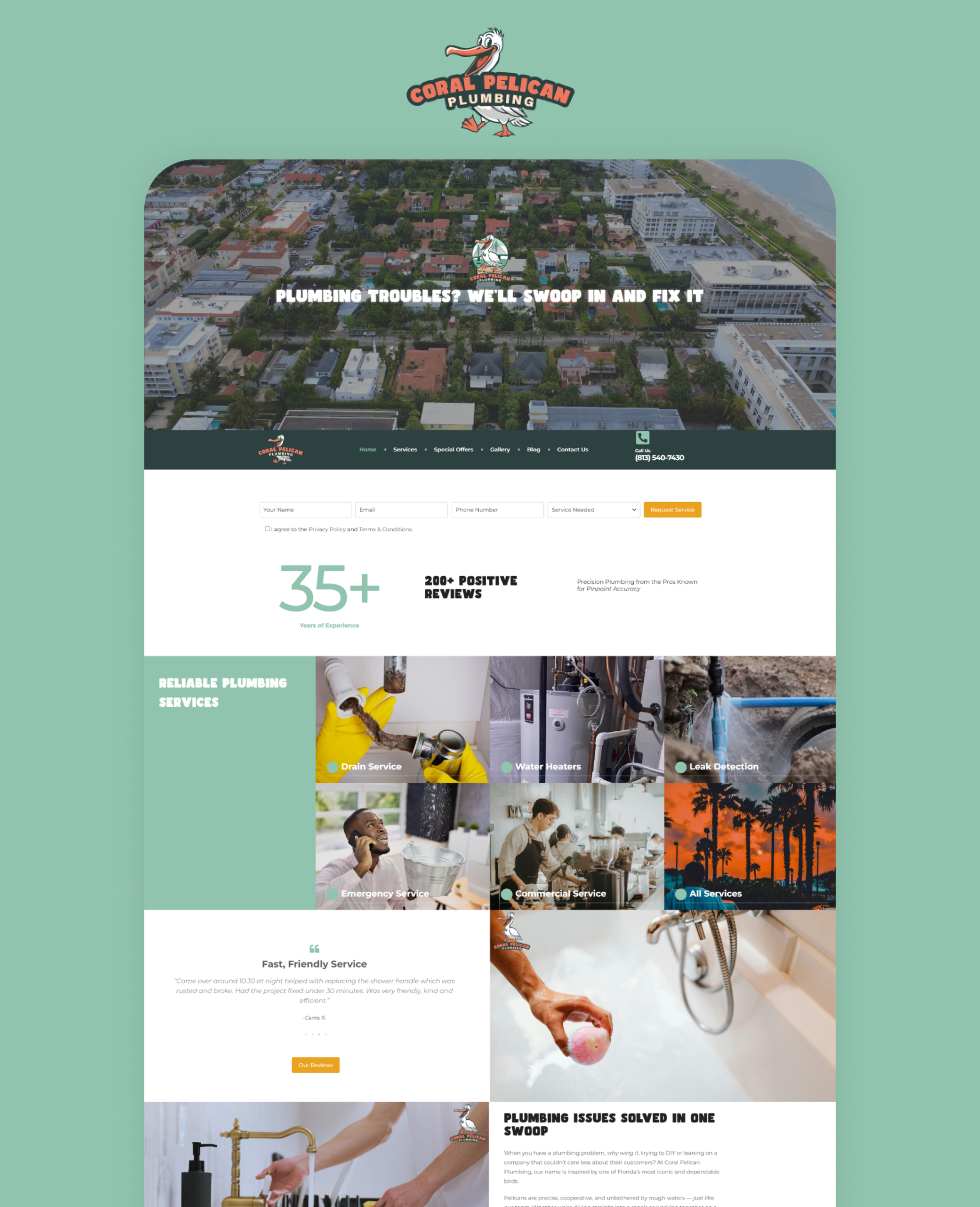 Coral Pelican Plumbing Website Development