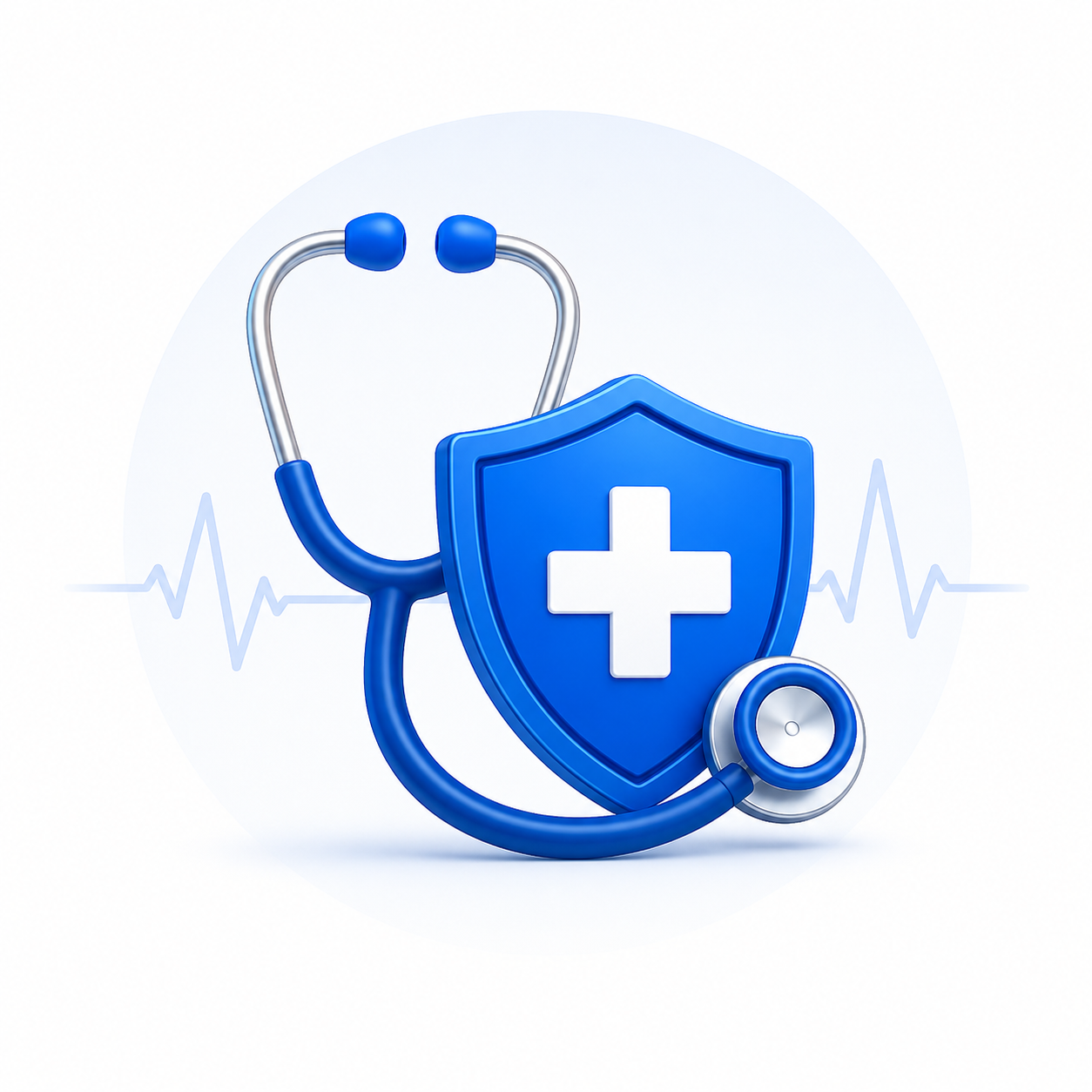 ChatGPT Image Jun 29, 2026, 05_43_16 PM Blue shield with a white medical cross, accompanied by a stethoscope and heartbeat line, symbolizing health protection.